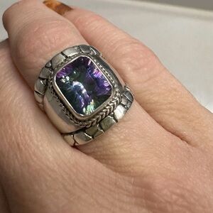 Glorious Virtue Ring™ in Dragon Wings™ Mystic Quartz Watermark Size 5